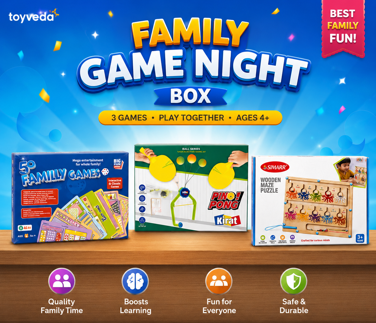 Family Game Night Box — Toyveda gift set