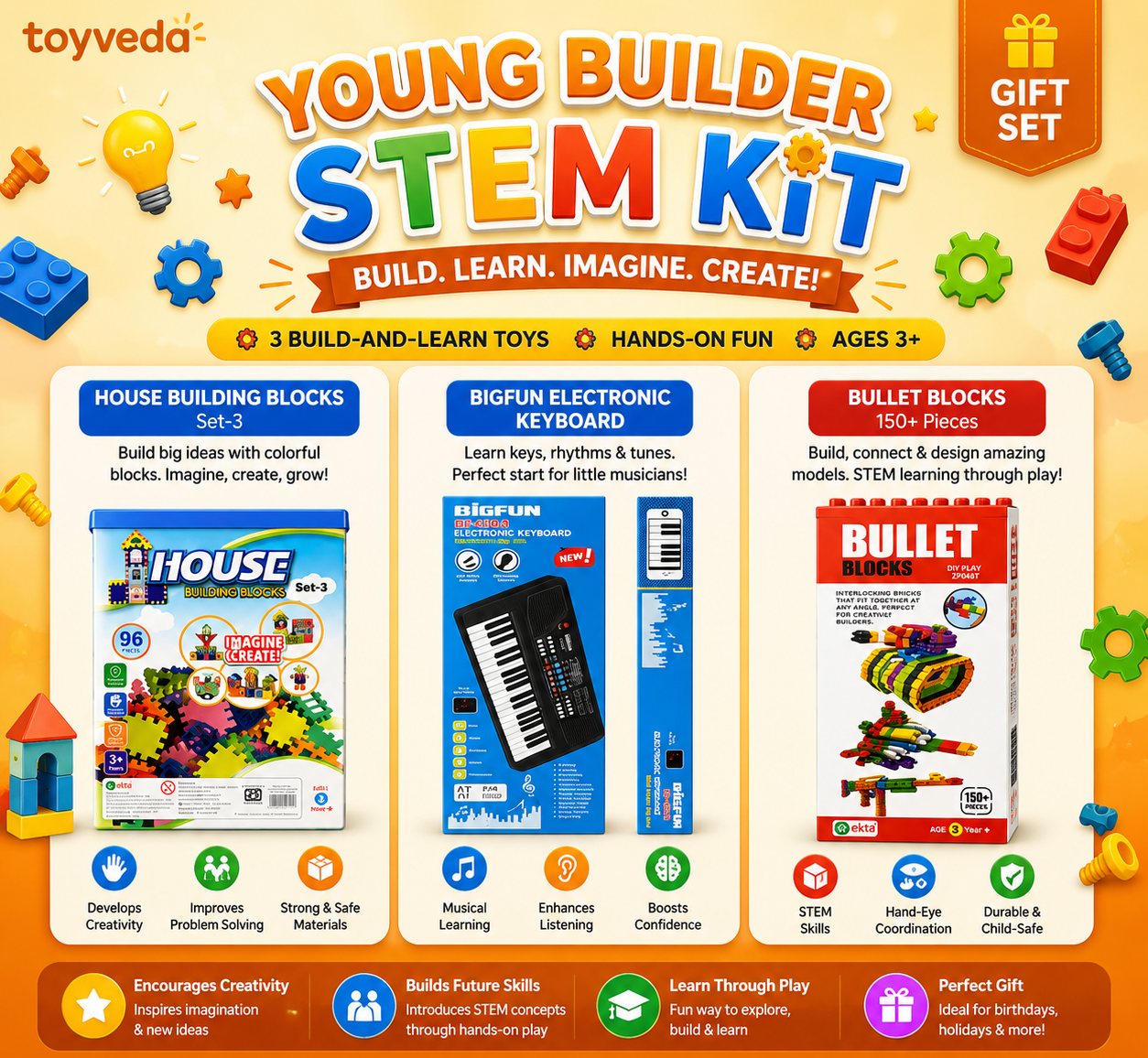 Young Builder STEM Kit — Toyveda gift set