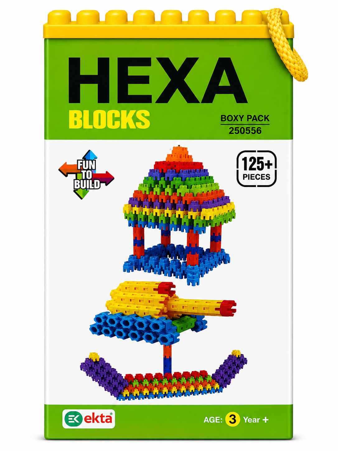 Junior Builder Construction Blocks Set | STEM Building Toy for Kids (4-Pack)