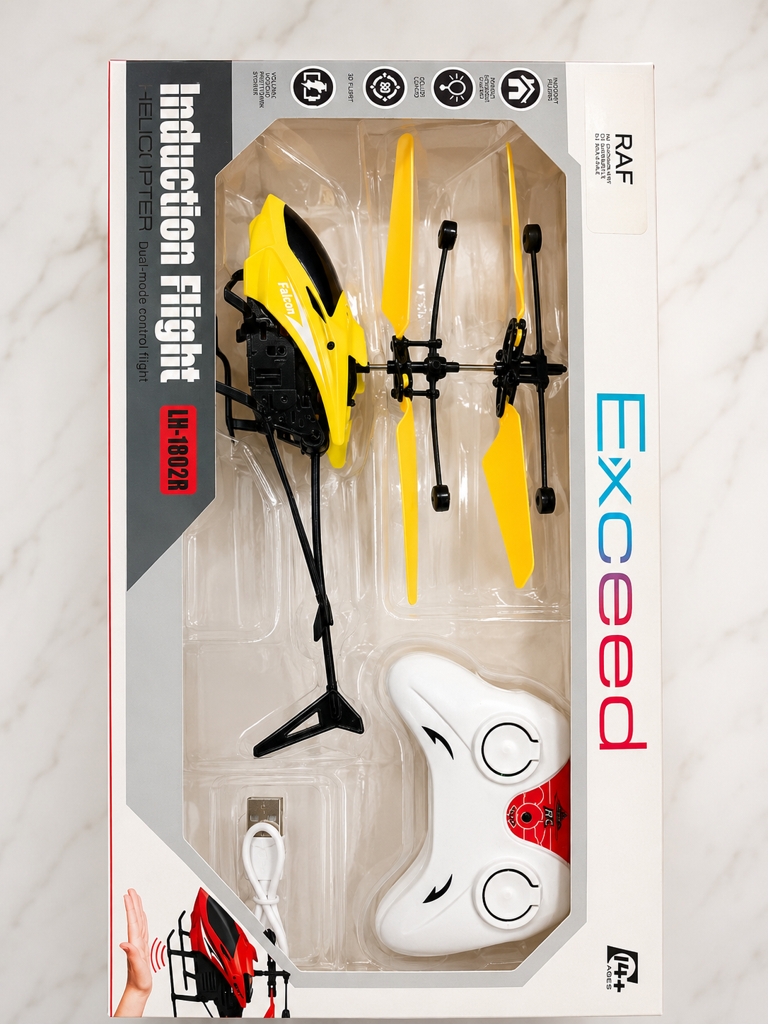 Exceed Mini Helicopter Toy | Friction-Powered Pull-Back Helicopter for Kids