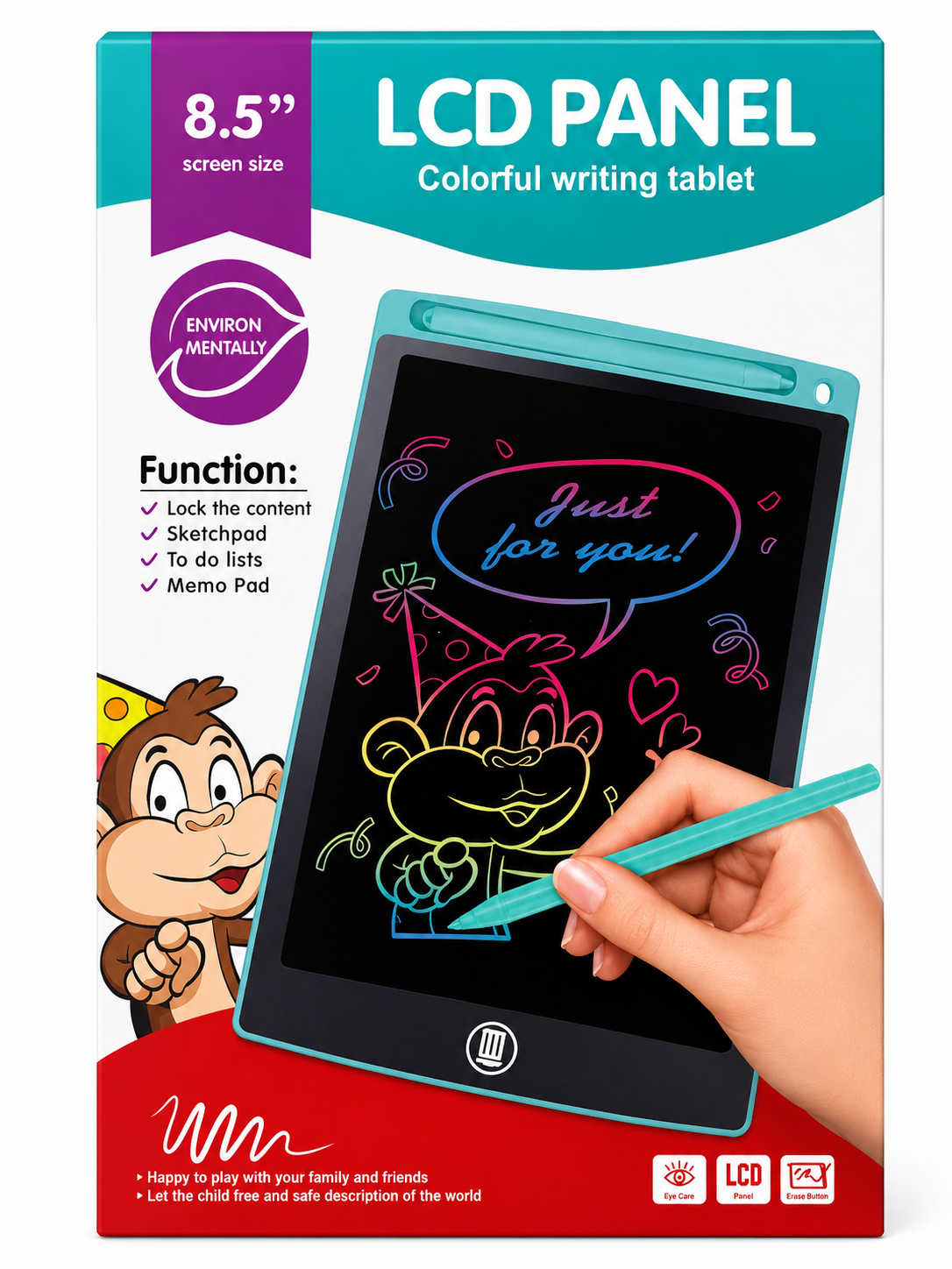 LCD Writing Tablet Small | Reusable Digital Drawing Board for Kids