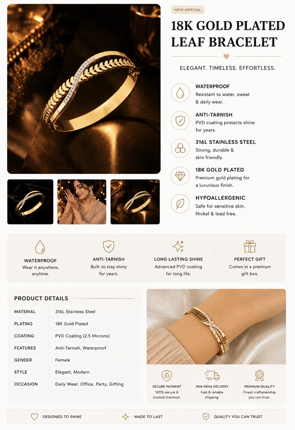 Anti-Tarnish Bangle B-194